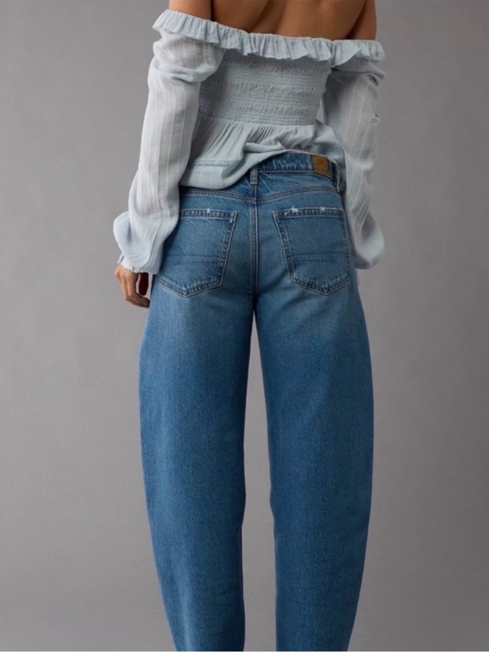 American Eagle Stretch Barrel Jeans Tinted Medium Stretch Size 18 (34W) - Picture 4 of 16